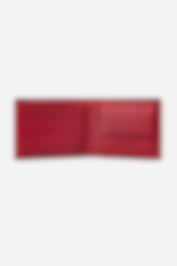 Red & Black Leather Wallet by GARRTEN