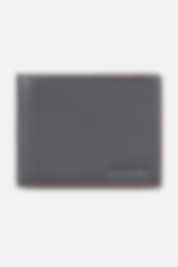 Grey & Tan Leather Wallet by GARRTEN