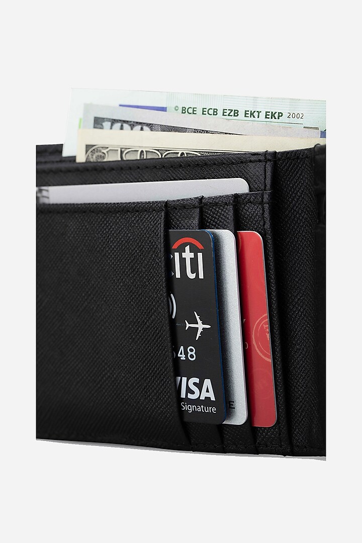 Black Leather Wallet by GARRTEN at Pernia's Pop Up Shop