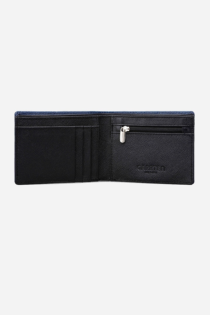 Prussian Blue Leather Wallet by GARRTEN at Pernia's Pop Up Shop