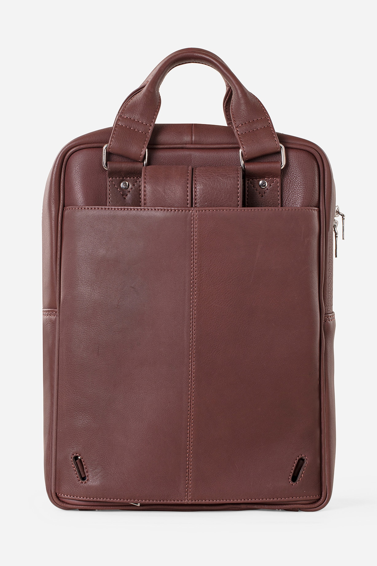 Mahogany Brown Leather Backpack by GARRTEN at Pernia's Pop Up Shop