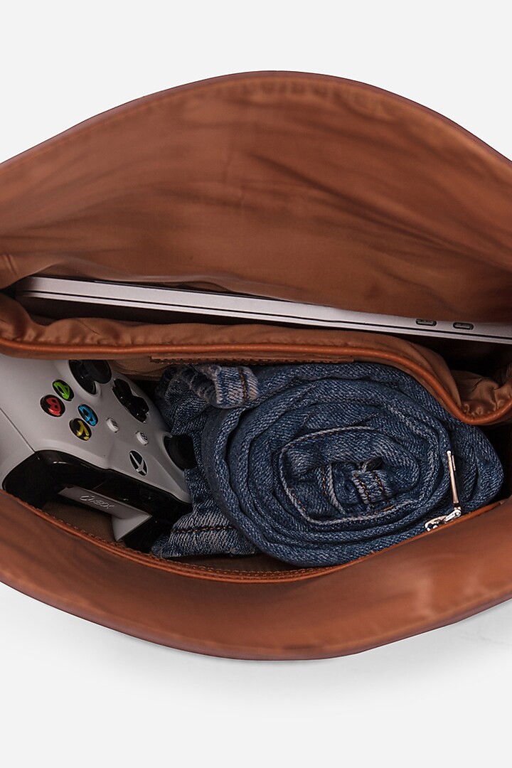 Racing Green Leather Rolltop Backpack by GARRTEN at Pernia's Pop Up Shop