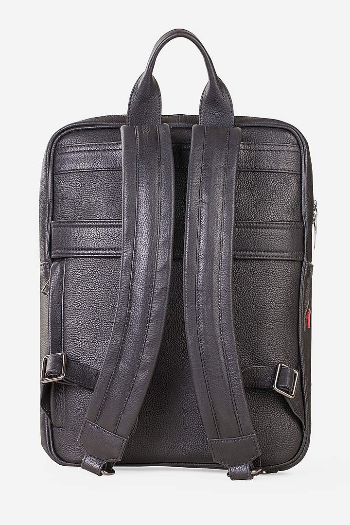 Carbon Black & Carbon Black Leather Backpacks (Set of 2) by GARRTEN at Pernia's Pop Up Shop