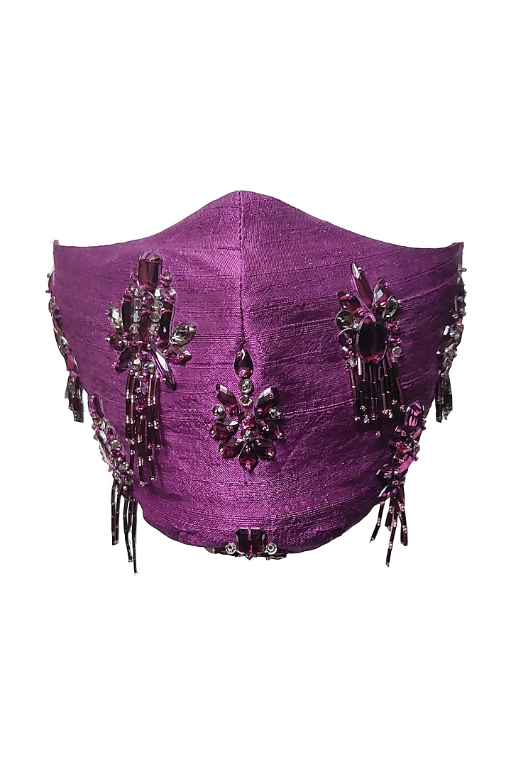 Purple Embellished Mask by Gaya