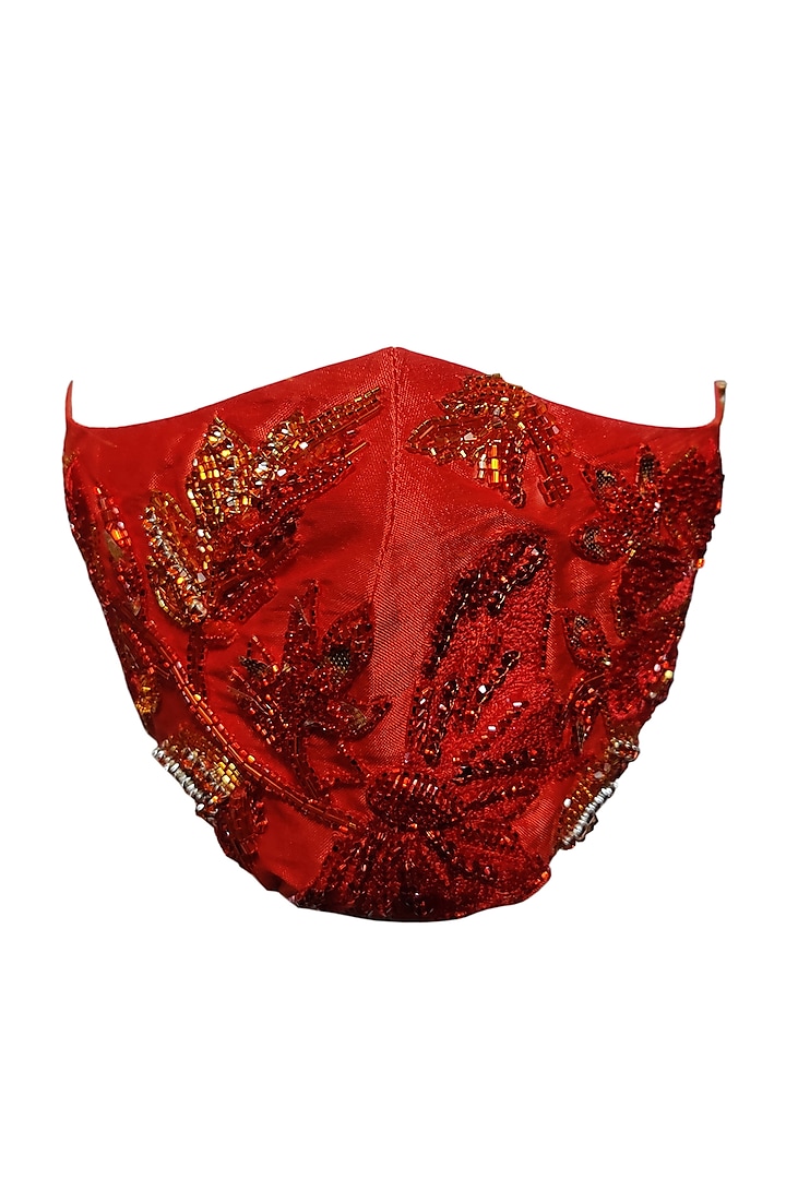 Red Embellished Mask by Gaya
