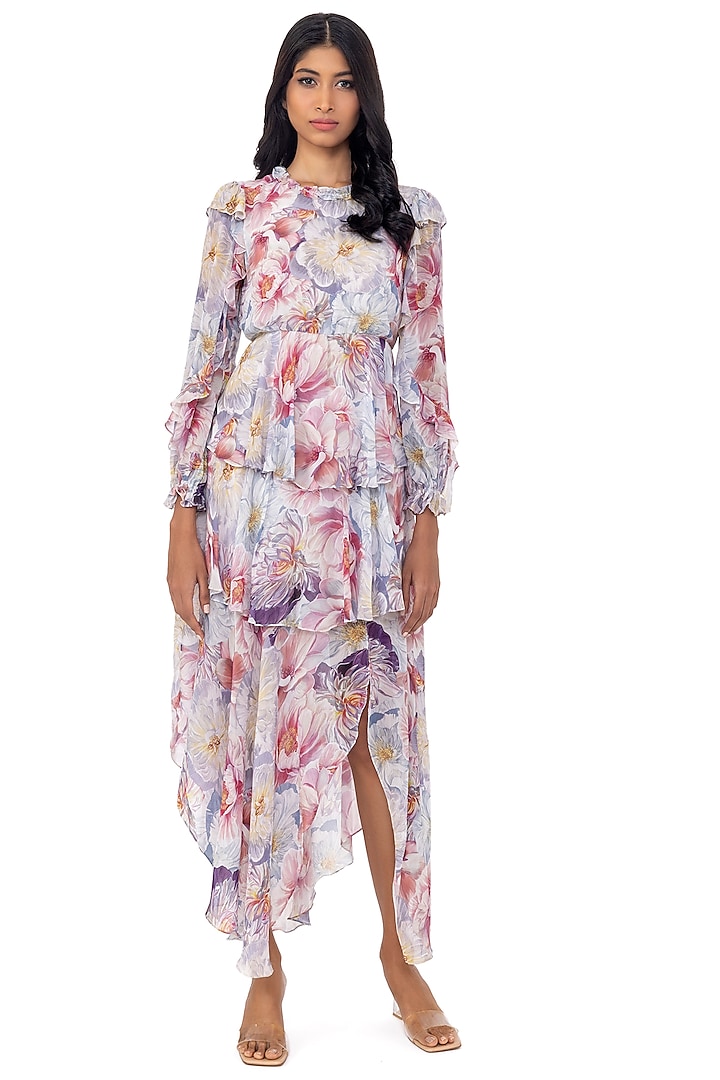 Multi-Colored Printed Maxi Dress by Gaya