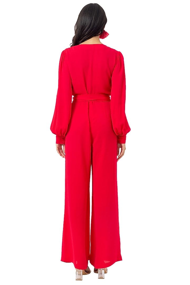Hot Pink Wide-Legged Jumpsuit by Gaya at Pernia's Pop Up Shop