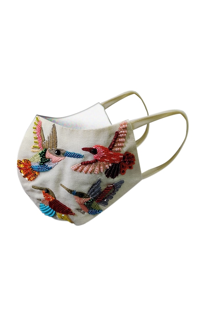 Multi Colored Embroidered Mask by Gaya at Pernia's Pop Up Shop