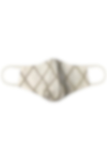 White Crystal Embellished Mask by Gaya at Pernia's Pop Up Shop