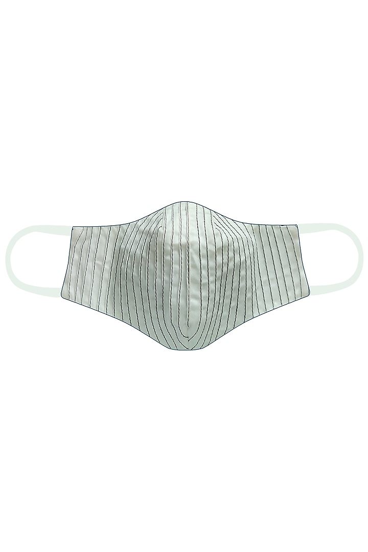 White Pintucked Mask by Gaya