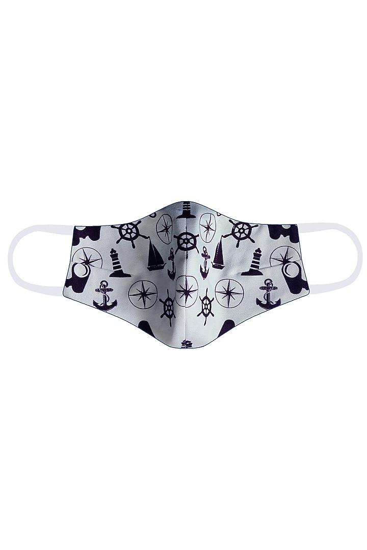 Sailor White Nautical Printed Mask by Gaya