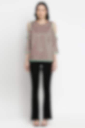 Multi-Coloured Poly Lycra Top by Gaya at Pernia's Pop Up Shop