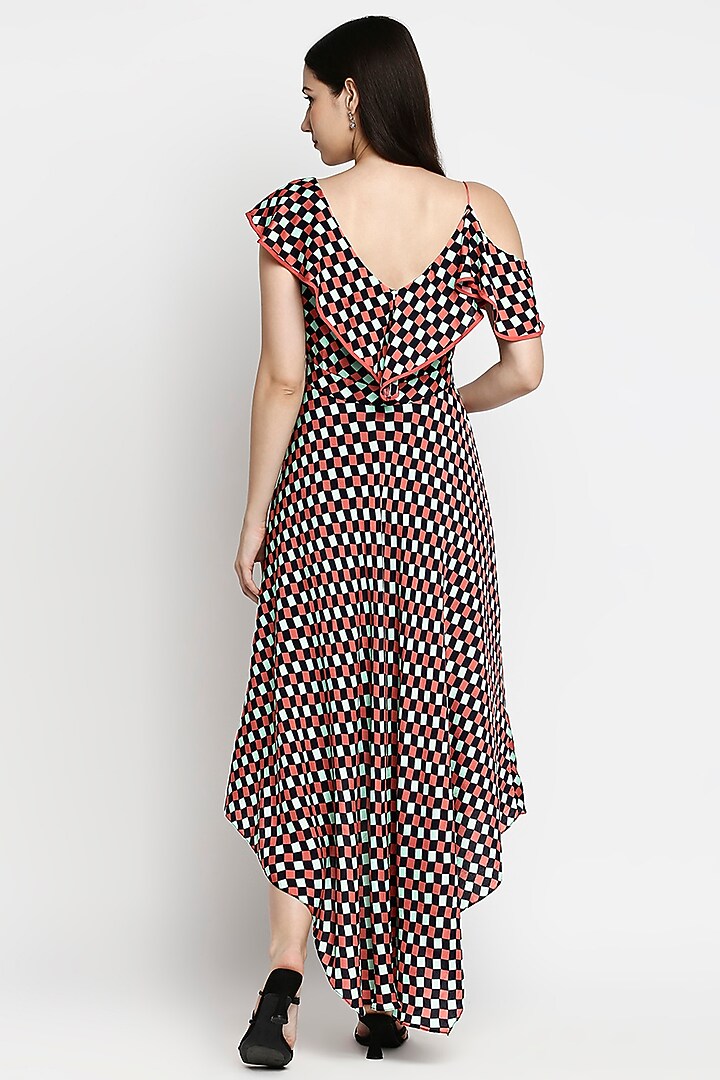 Multi-Coloured Printed Asymmetrical Summer Dress by Gaya at Pernia's Pop Up Shop