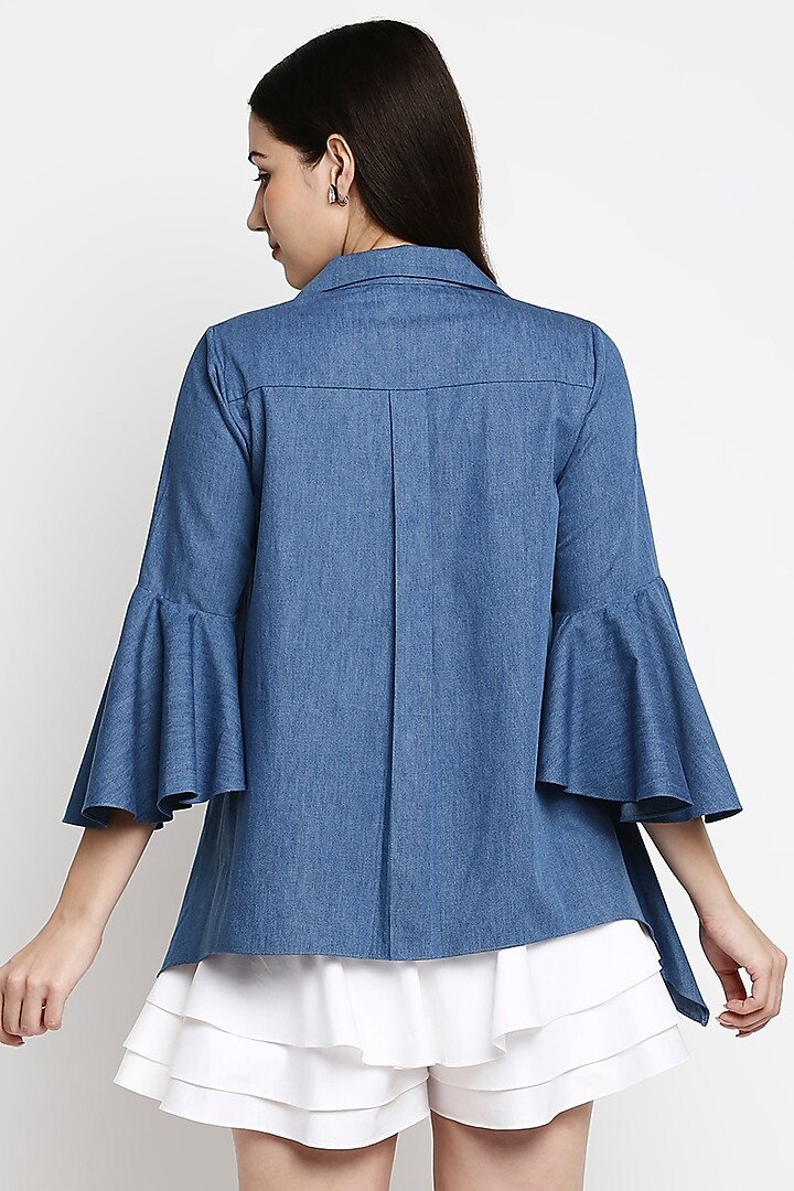 Blue Embroidered Top by Gaya at Pernia's Pop Up Shop