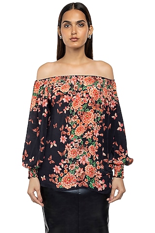 Multi-Colored Off-Shoulder Top by Gaya