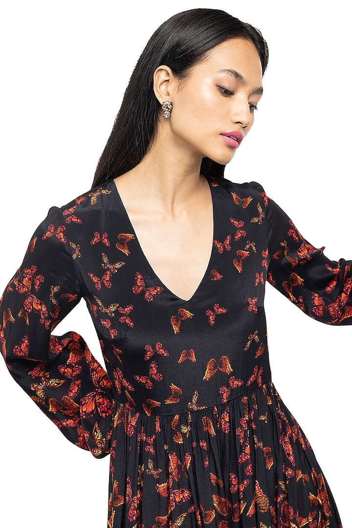 Multi-Colored Butterfly Printed Maxi Summer Dress by Gaya at Pernia's Pop Up Shop