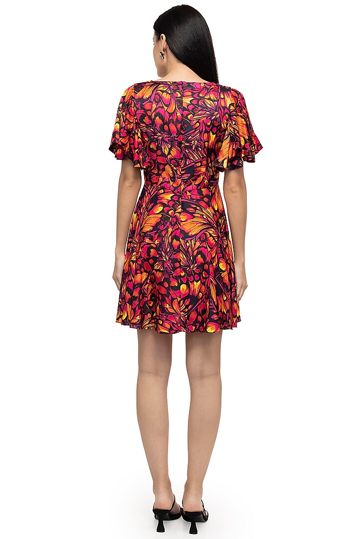 Multi-Colored Butterfly Printed Mini Summer Dress by Gaya at Pernia's Pop Up Shop