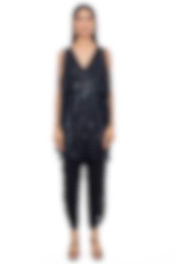 Black Embellished Kaftan Tunic Set by Gaya at Pernia's Pop Up Shop