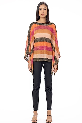 Multi-Coloured Striped Kaftan Top by Gaya