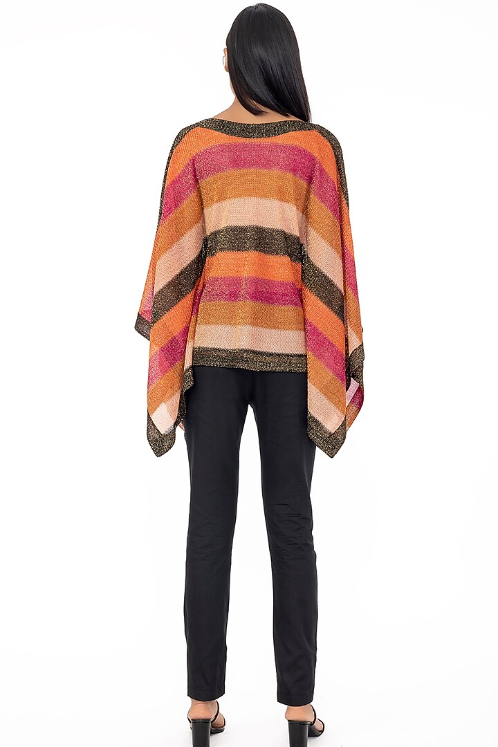 Multi-Coloured Striped Kaftan Top by Gaya at Pernia's Pop Up Shop