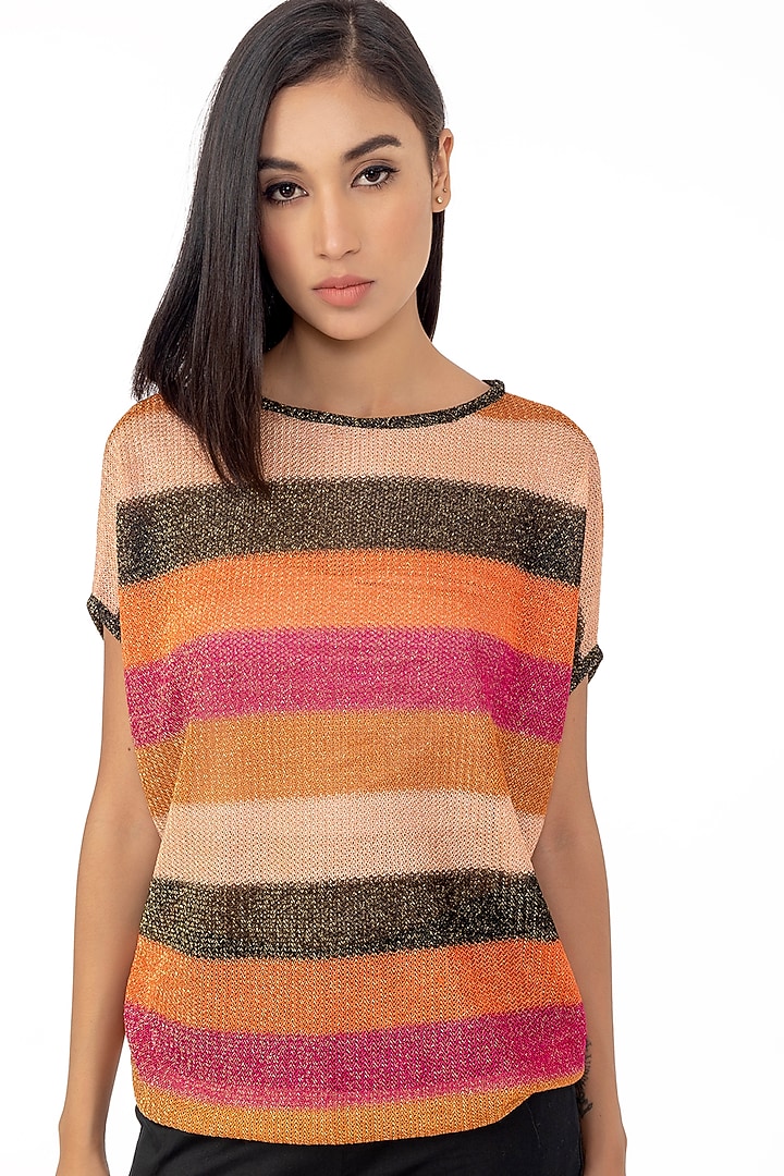 Multi-Coloured Striped Top by Gaya at Pernia's Pop Up Shop