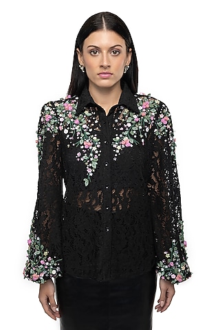 Black Lace Top by Gaya
