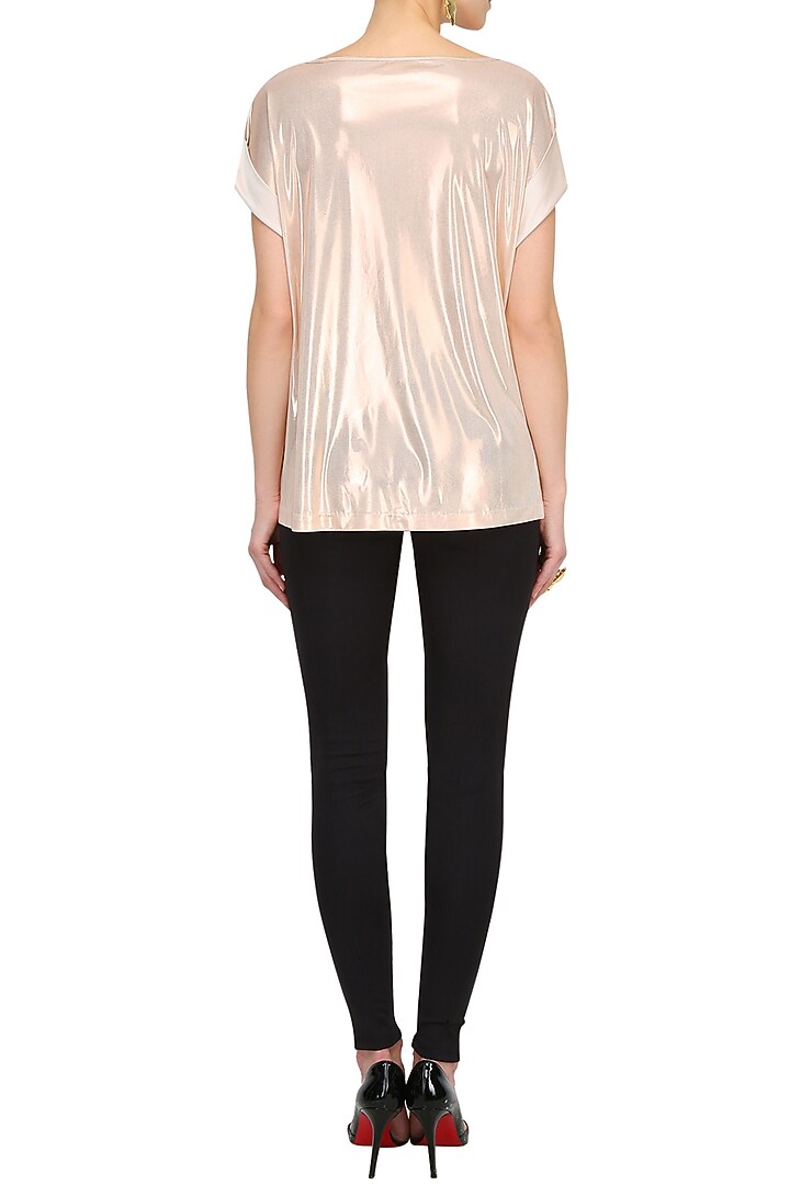 Shimmer gold folded sleeves loose top available only at Pernia's Pop Up Shop.