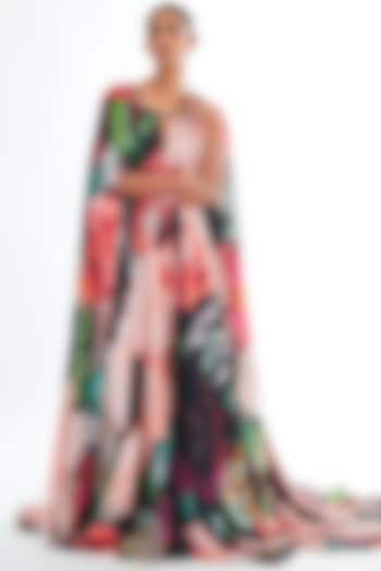 Multi-Colored Chiffon Printed Gown by Gauri And Nainika at Pernia's Pop Up Shop