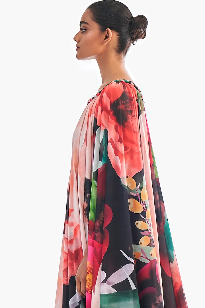 Multi-Colored Chiffon Printed Wedding Gown by Gauri And Nainika at Pernia's Pop Up Shop