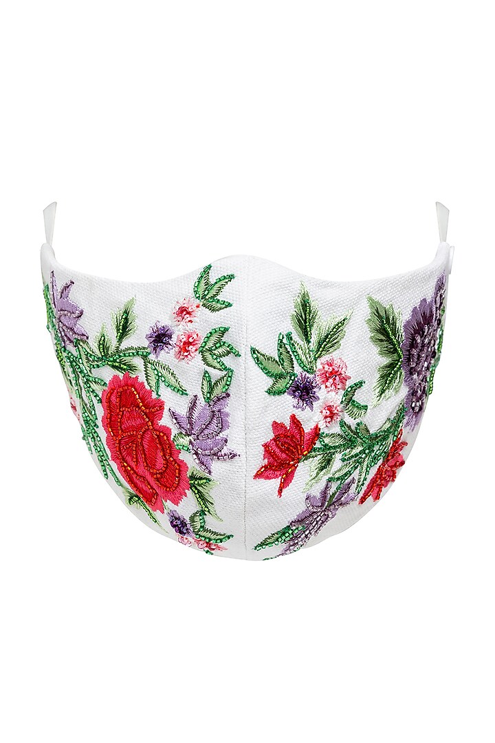 White Embroidered Mask by Gaya