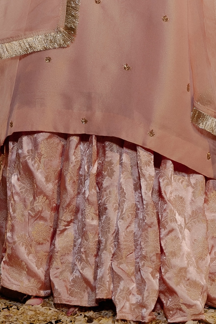 Baby Pink Brocade Gharara Set by Gul by Aishwarya at Pernia's Pop Up Shop