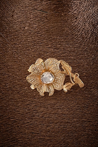 Buy Vintage Gold Filled Agate Brooch Online in India 