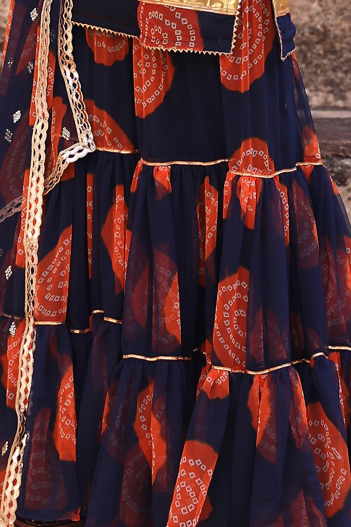 Blue Georgette Party Wear Sharara Set by GulaboJaipur by Saloni Panwar at Pernia's Pop Up Shop