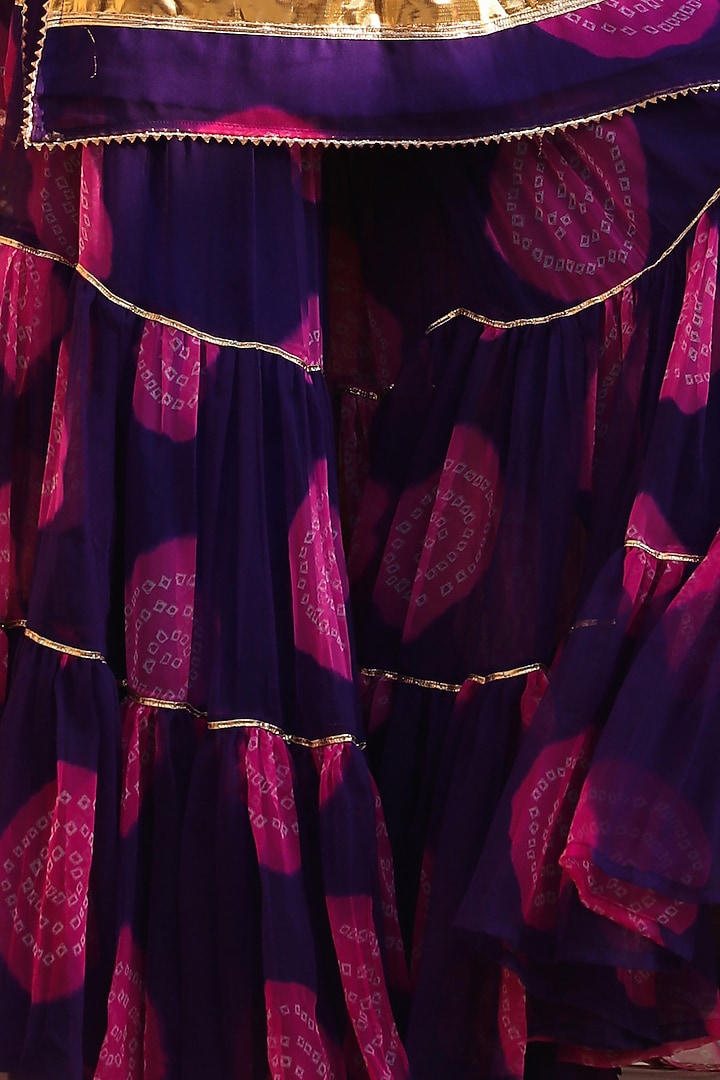Purple Georgette Party Wear Sharara Set by GulaboJaipur by Saloni Panwar at Pernia's Pop Up Shop