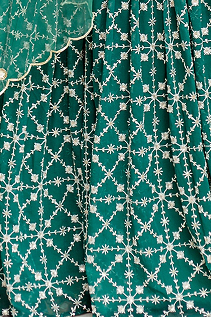 Green Embroidered Sharara Set by GulaboJaipur by Saloni Panwar at Pernia's Pop Up Shop