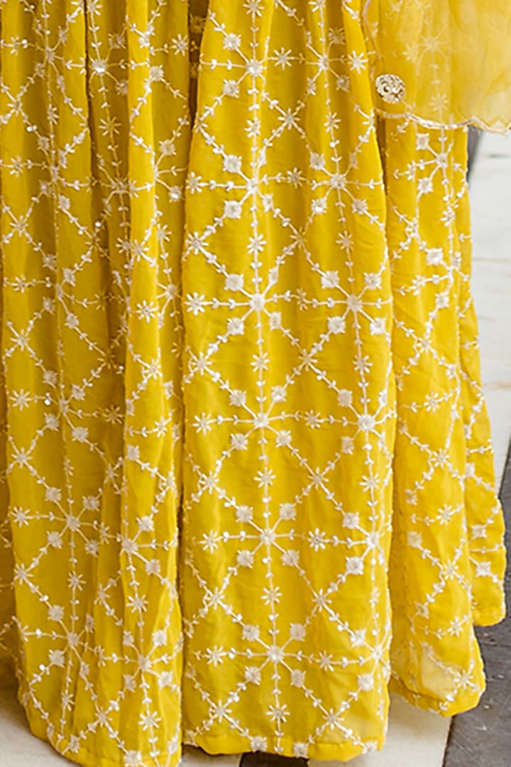 Yellow Embroidered Sharara Set by GulaboJaipur by Saloni Panwar at Pernia's Pop Up Shop