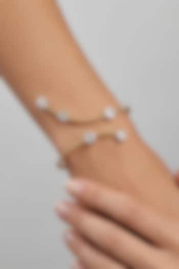 14kt Gold FInish Diamond Openable Palm Bracelet by GBT Be True at Pernia's Pop Up Shop