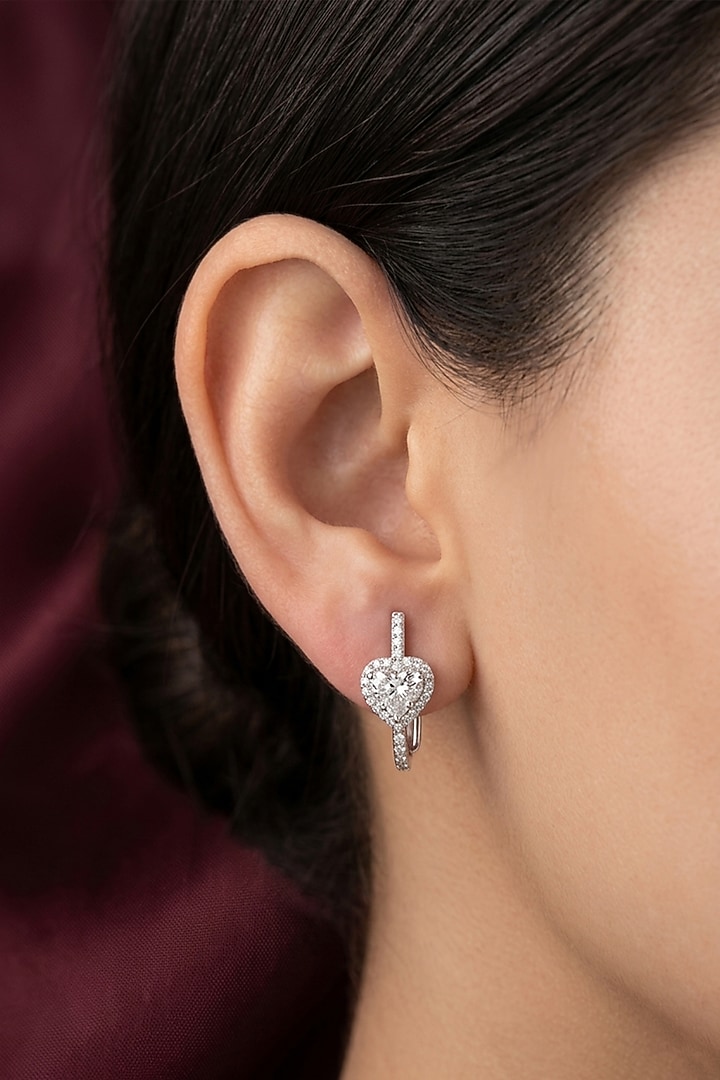 18kt Gold Finish Diamond Stud Earrings by GBT Be True at Pernia's Pop Up Shop