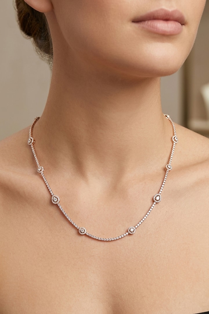 18kt Gold Finish Diamond Motif Necklace by GBT Be True at Pernia's Pop Up Shop