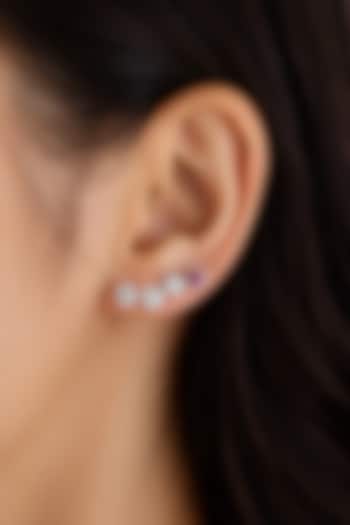 14kt Gold Finish Diamond & Ruby Stone Ear Cuffs by GBT Be True at Pernia's Pop Up Shop