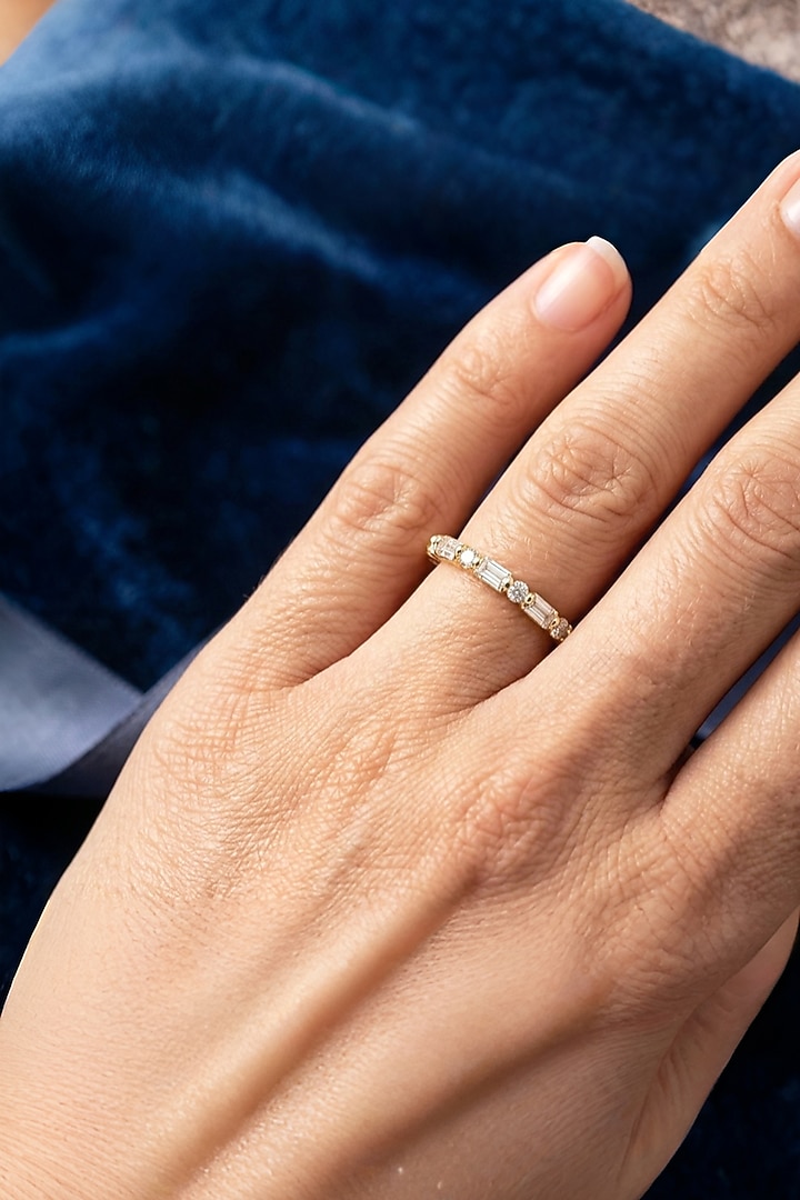 14kt Gold Finish Diamond & Sapphire Stone Ring by GBT Be True at Pernia's Pop Up Shop