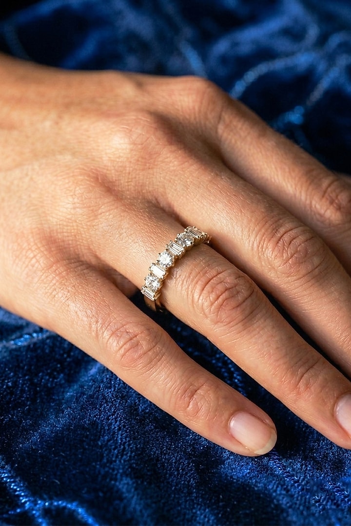 14kt Gold Finish Diamond & Sapphire Stone Ring by GBT Be True at Pernia's Pop Up Shop