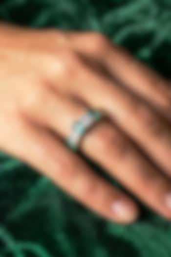 18kt Gold Finish Diamond & Emerald Stone Ring by GBT Be True at Pernia's Pop Up Shop