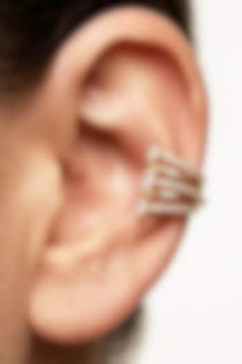 14kt Gold Finish Diamond Ear Bugadi by GBT Be True at Pernia's Pop Up Shop