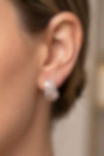 14kt Gold Finish Diamond Hoop Earrings by GBT Be True at Pernia's Pop Up Shop