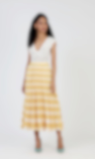 Yellow Checkered Skirt by Geisha Designs at Pernia's Pop Up Shop