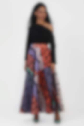 Violet Printed Maxi Skirt by Geisha Designs