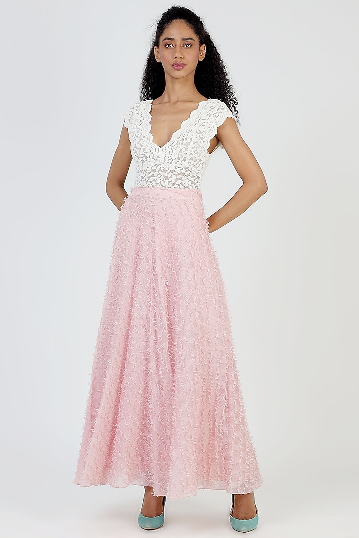 Pink Maxi Skirt Design by Geisha Designs at Pernia's Pop Up Shop 2024