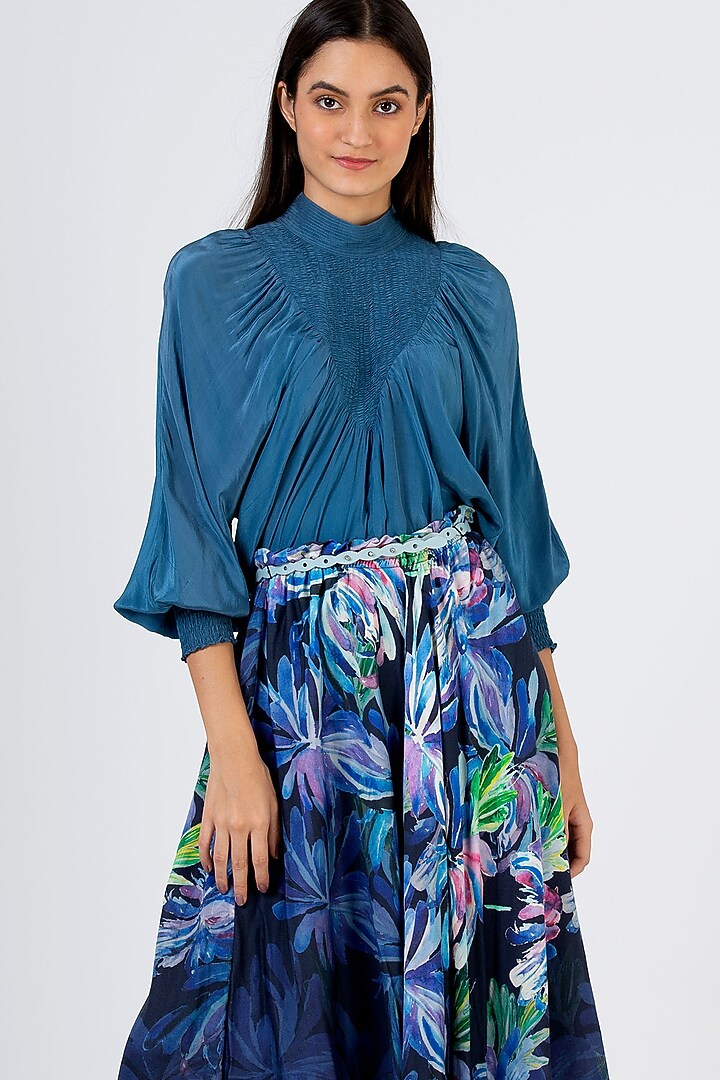 Blue Ombre Skirt by Geisha Designs at Pernia's Pop Up Shop