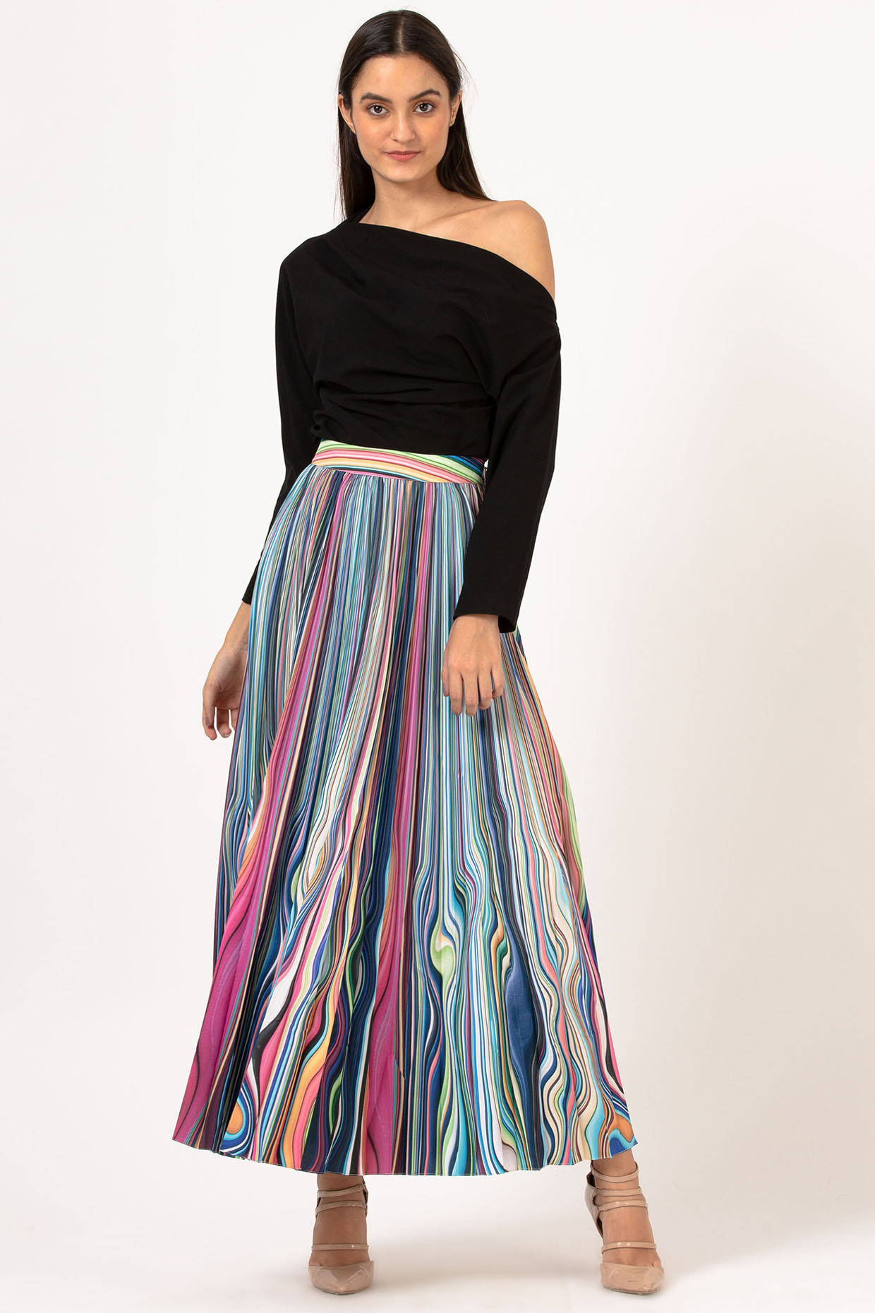 geisha skirt blue denim